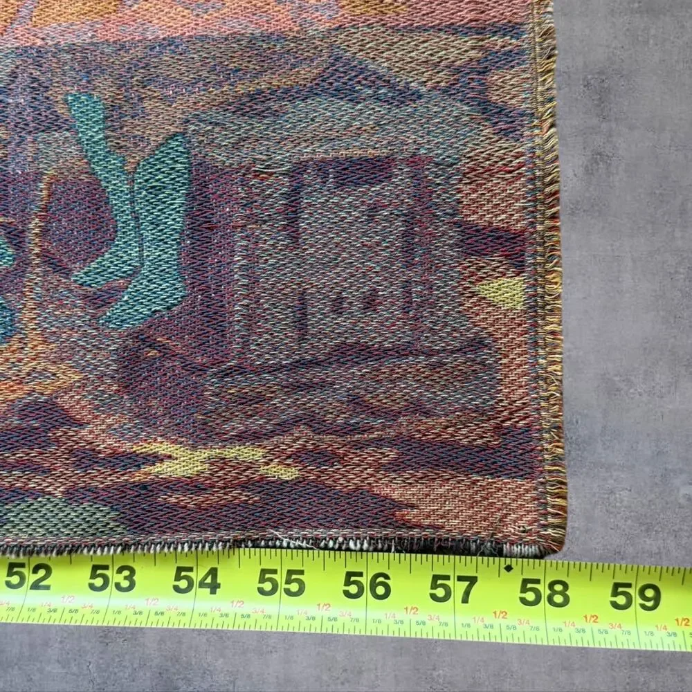 Vtg Belgian Tapestry Wall Hanging Runner Orientalist Middle Eastern 58 Inches⁠